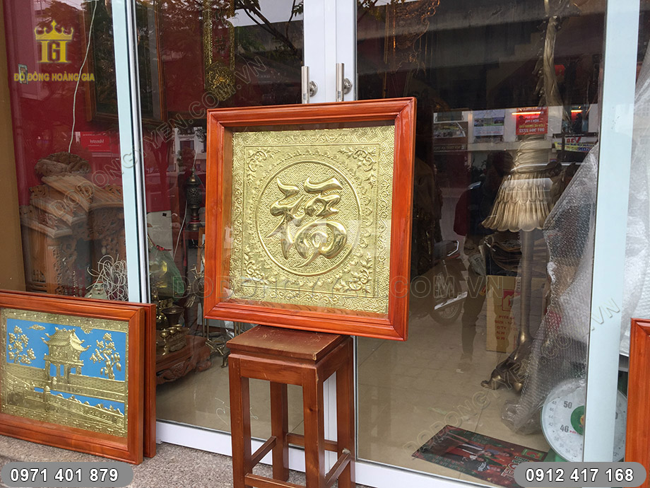 tranh chữ ph&uacute;c 60cm